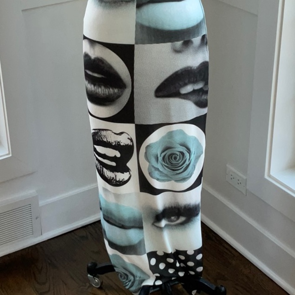 Anthropologie Mesh Graphic Maxi Dress - Picture 5 of 7